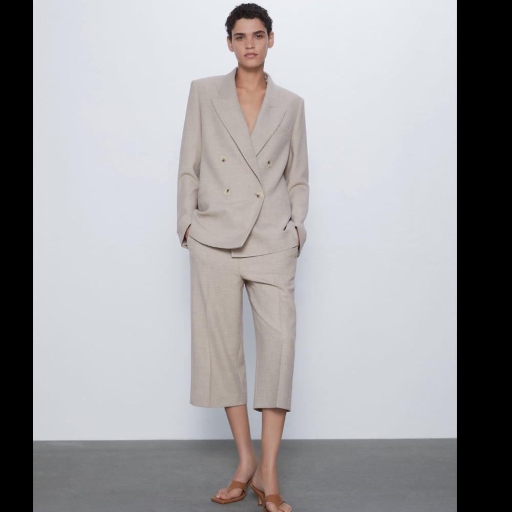 Zara seam detail long shorts